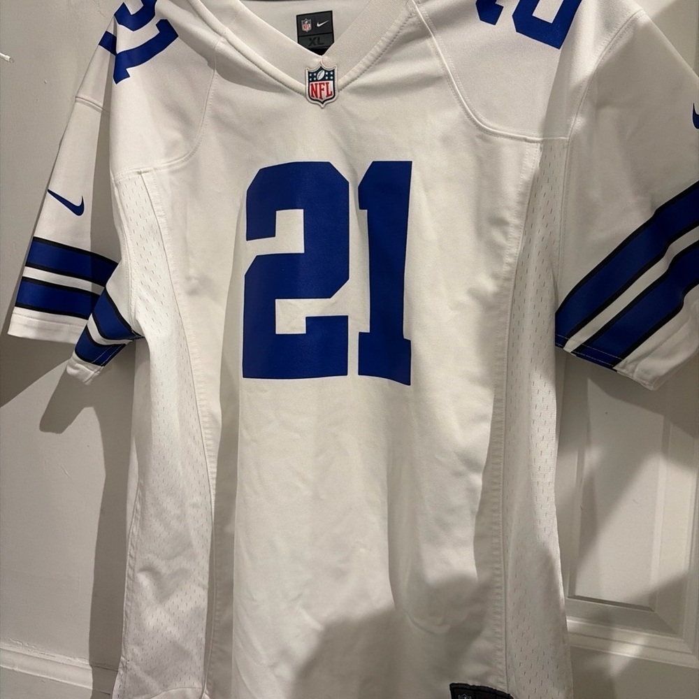 NFL Dallas Cowboys Ezekiel Elliot #21 White On-Field Jersey with Logo Kid’s XL - Picture 2 of 7